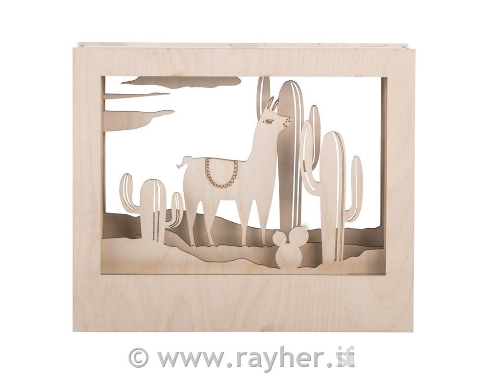 Kit legno, corn.motivo 3D lama, FSC