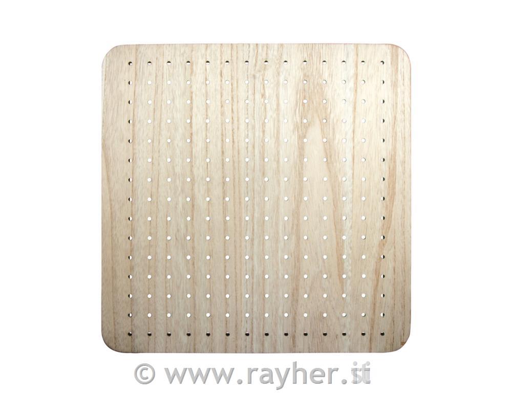 Lesena plošča "Pin&Peg", 40x40x2.5cm