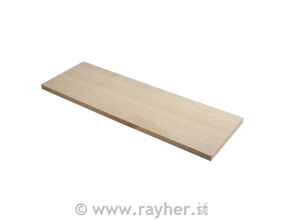 MDF scaffale impiallacciato, naturale, 30x10x0,9cm