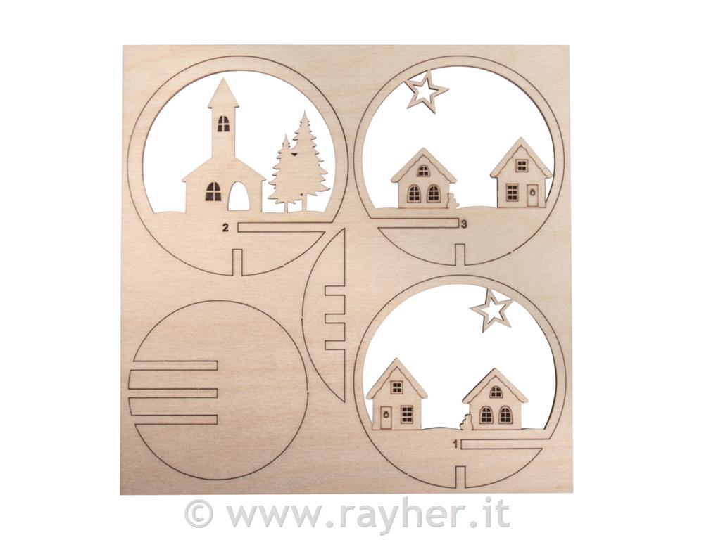 Miniature legno inverno,FSCMixCred, 7,5c, naturale, 5pz, bus.blis. 1set