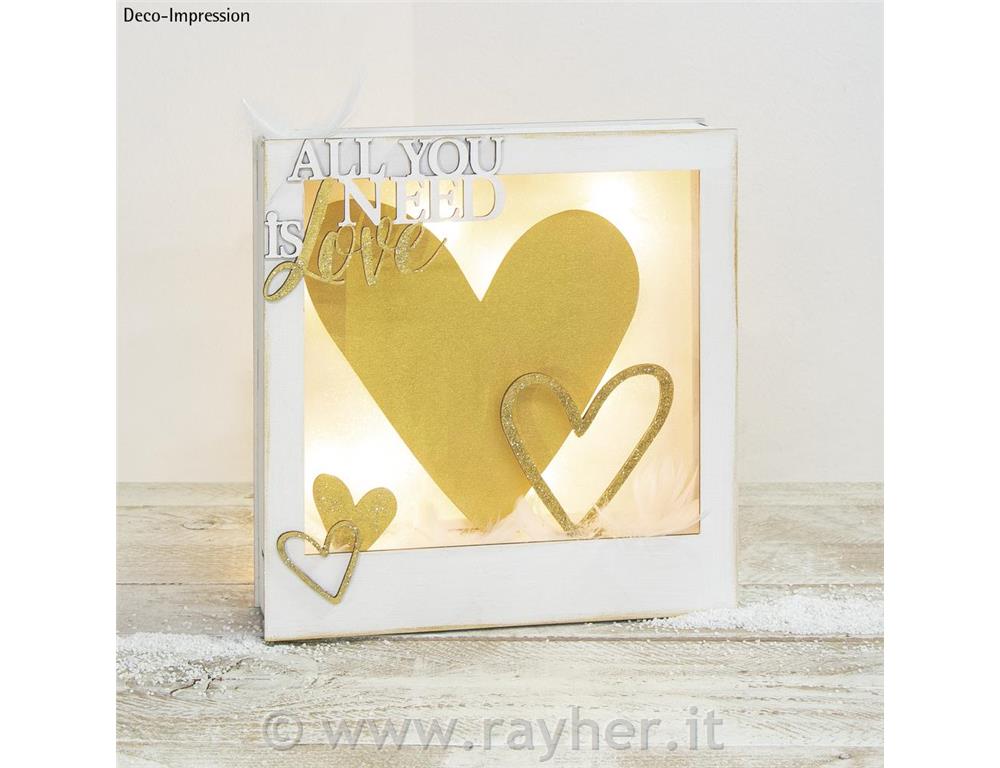 Wood.constr.3D motif-frames,FSCMixCred.24x24x6.3cm, "All..Love",box 1Setnatural
