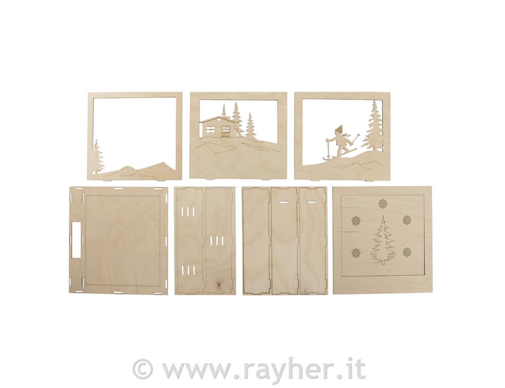 Sestavljanka Zimska idila 24x24x6,3 cm 20 delni set