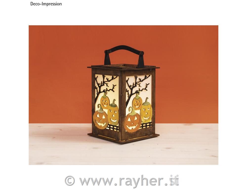 Wood lantern Pumpkin w.handle,FSCMixCrednatural