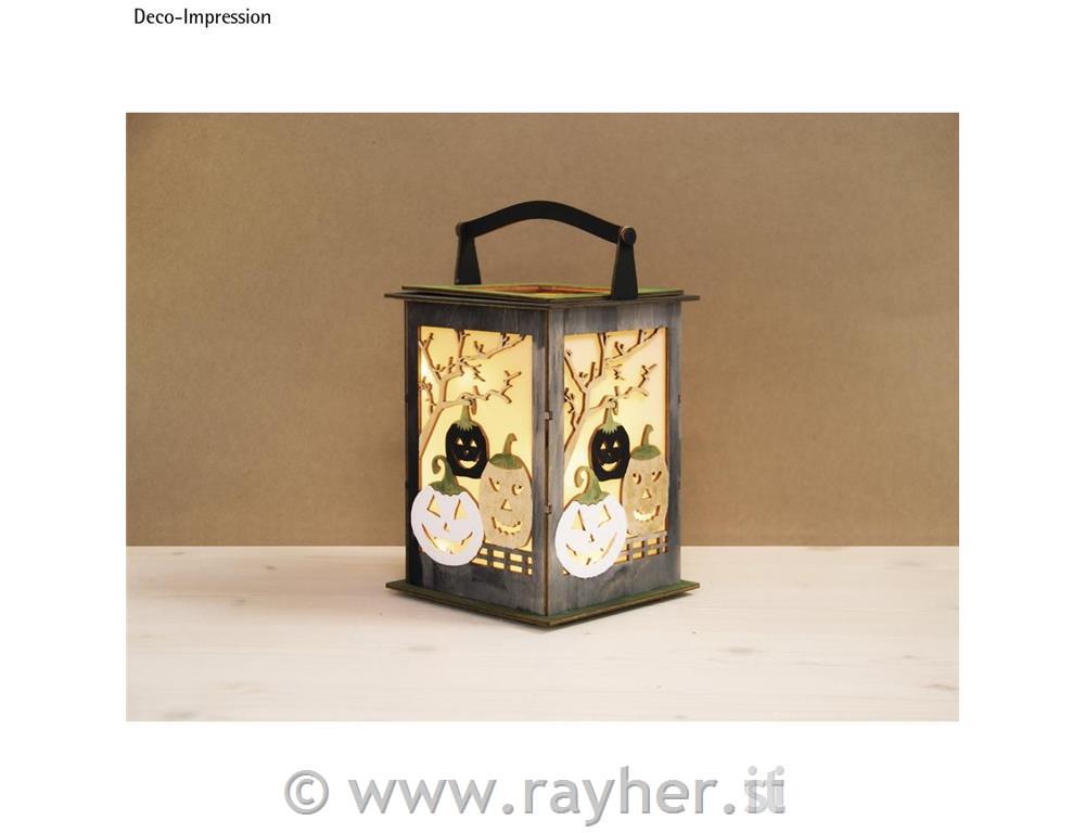 Wood lantern Pumpkin w.handle,FSCMixCrednatural