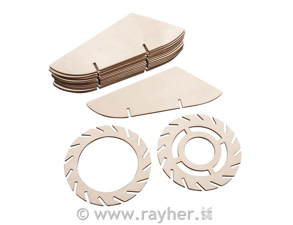 Lampada lamelle legno Oslo,FSCMixCredit,