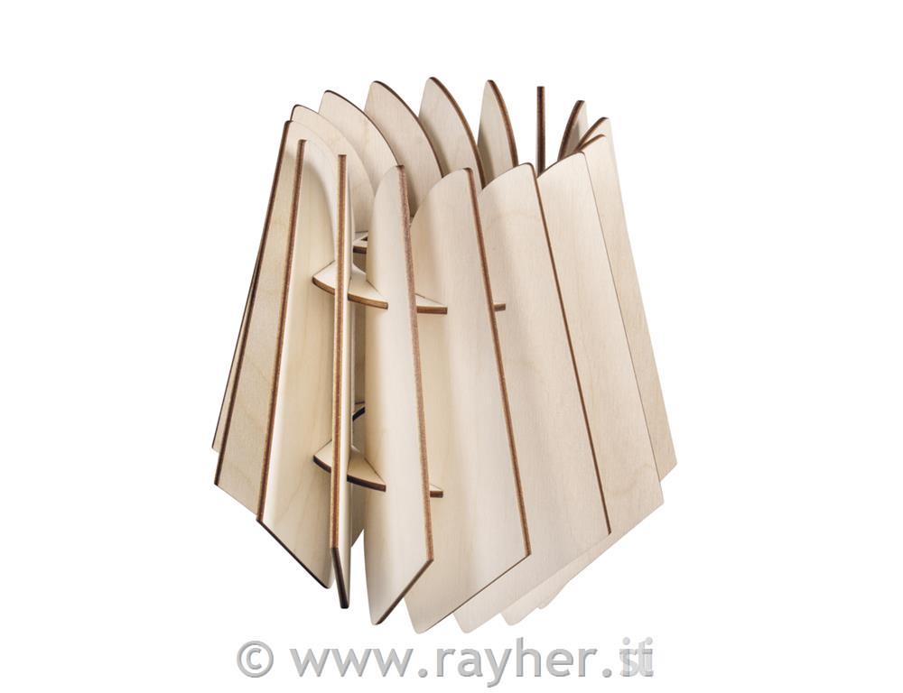 Lampada lamelle legno Oslo,FSCMixCredit,