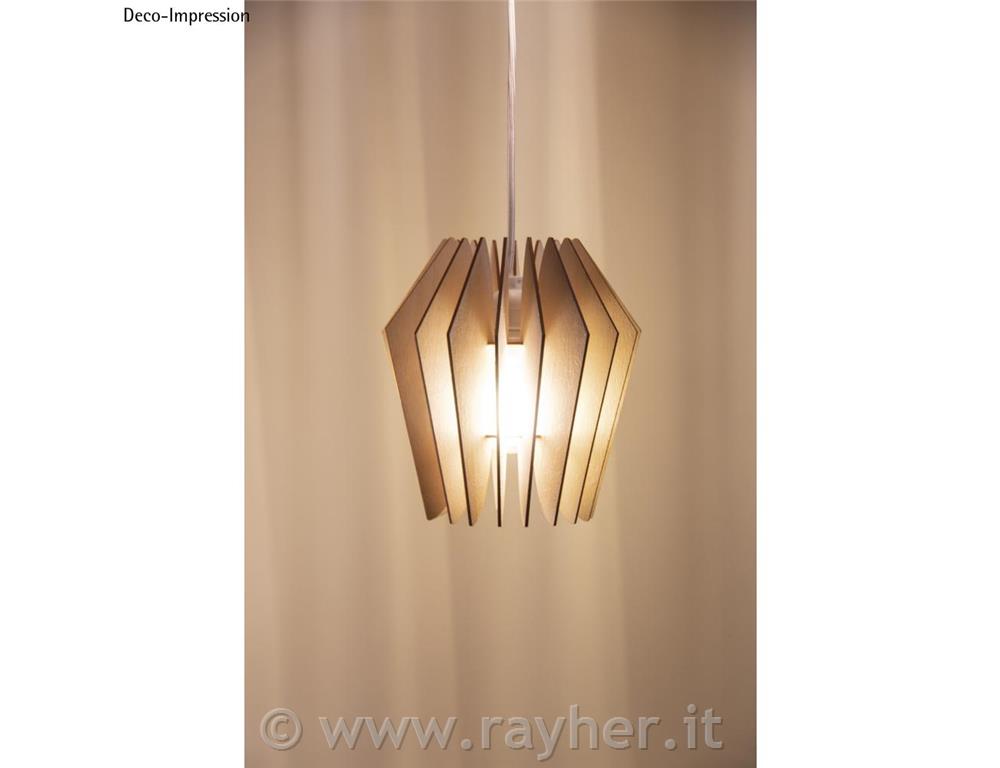 Wood lamella lamp Copenhagen,FSCMixCred22x22x23.5cm, 20-part, box 1Setnatural