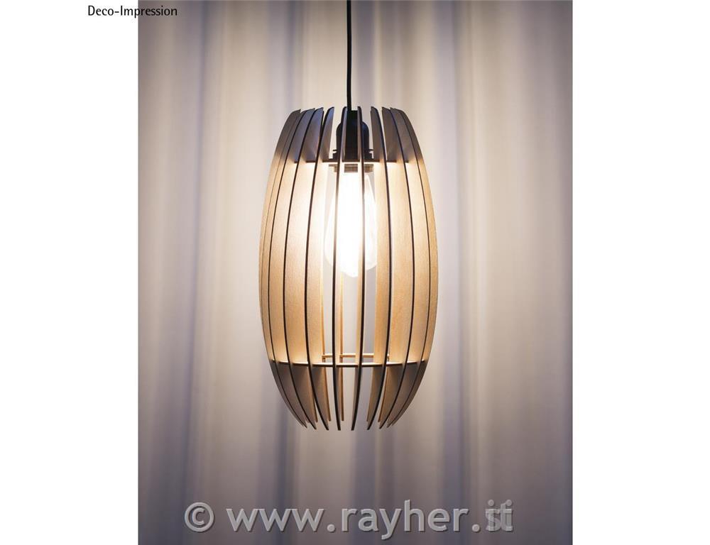 Lampada lamelle legno Helsinki,FSCMixCre,