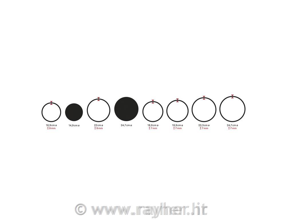 Leseni krogi in obroči z obešankama 14,9 -24,7 cm 8 delni se