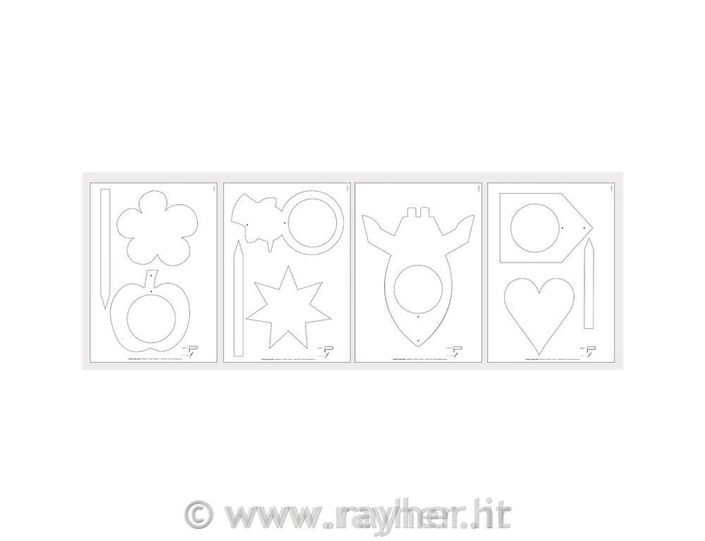 Plywood boards w.templates- Garden decornatural