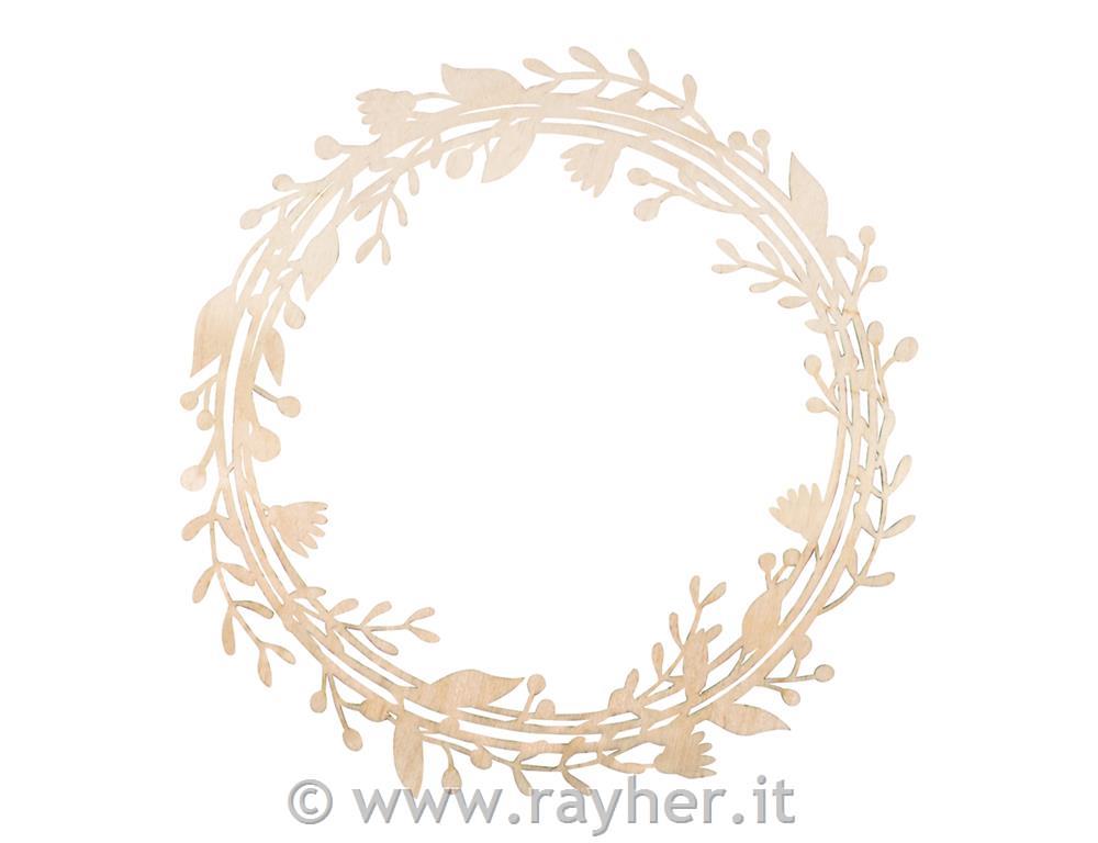 Lesen obroč z listki, 31cm