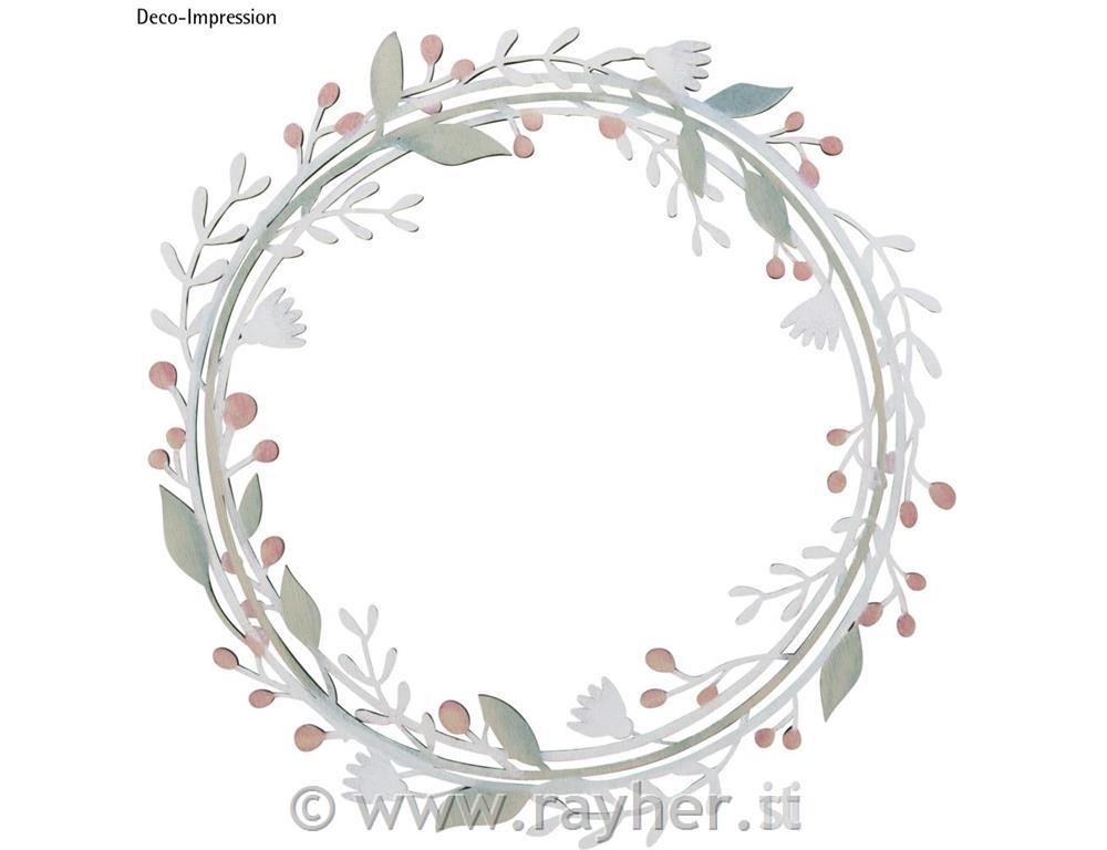 Lesen obroč z listki, 31cm