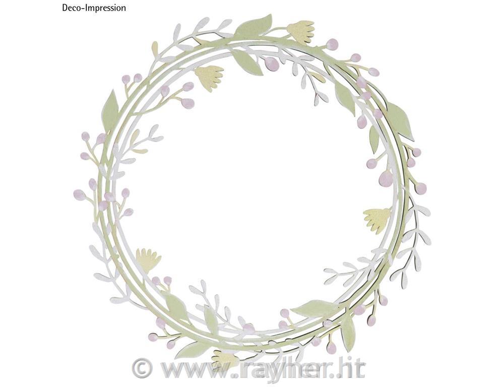 Lesen obroč z listki, 31cm