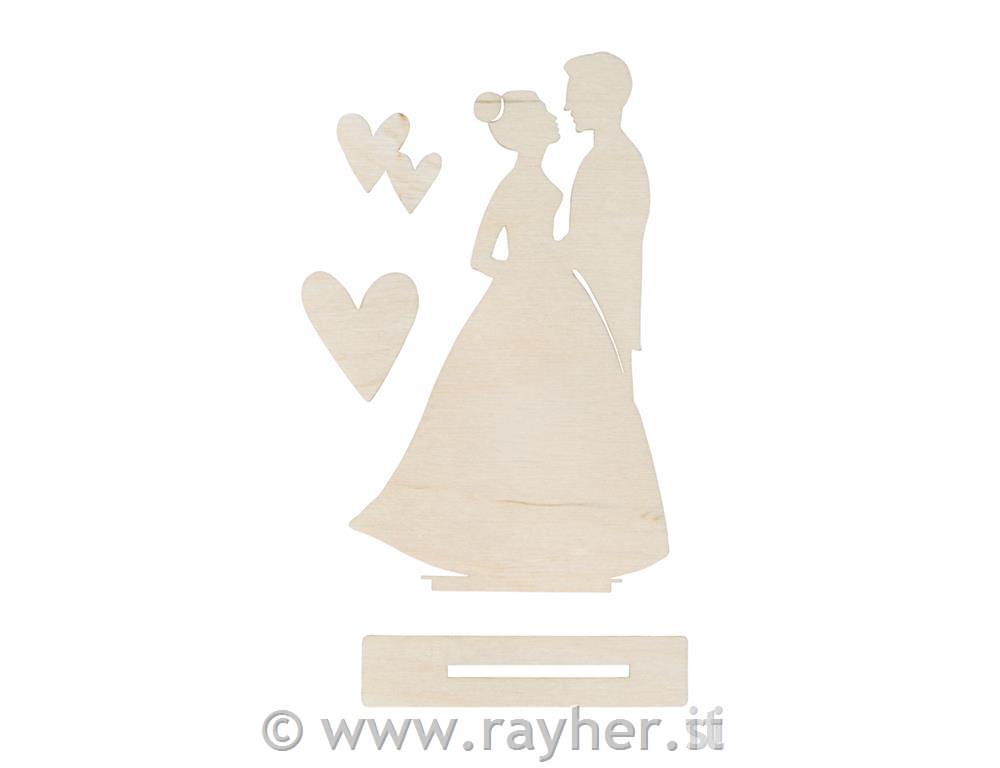 Sposi, 9x15.5cm, set di 4pz