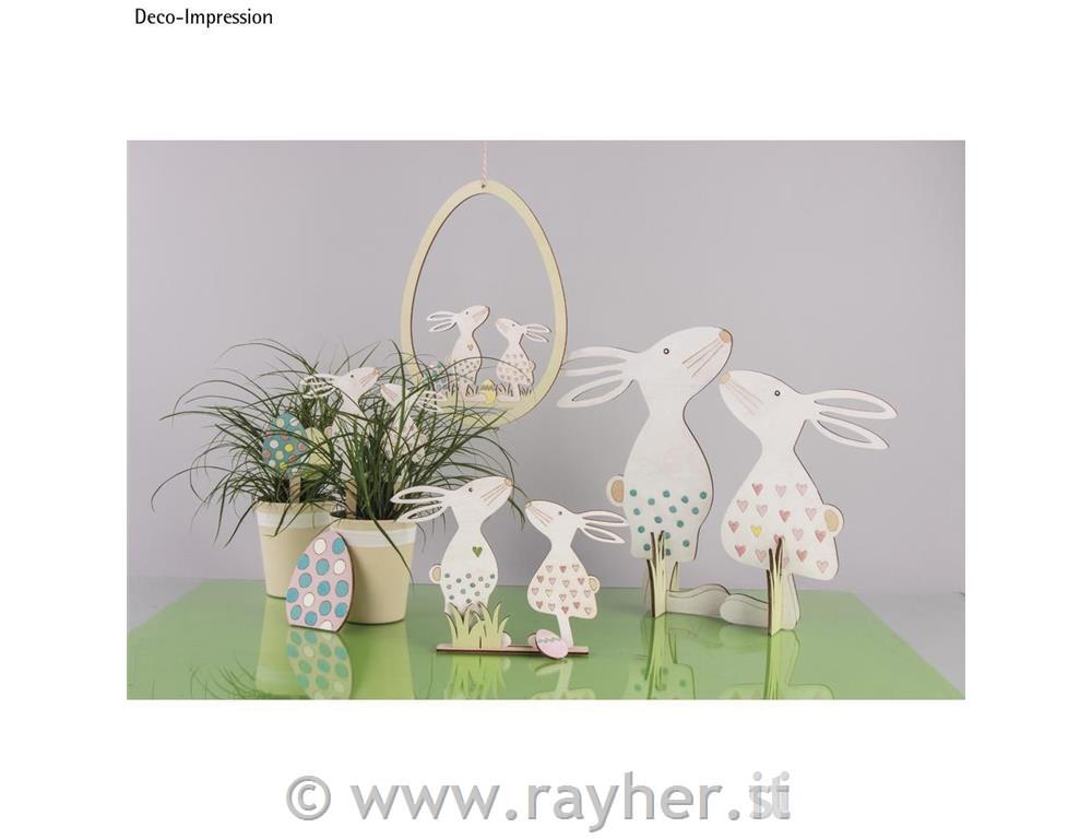 Leseni motivi Velika noč, natur, 3-delni set, 7,5x20,5cm