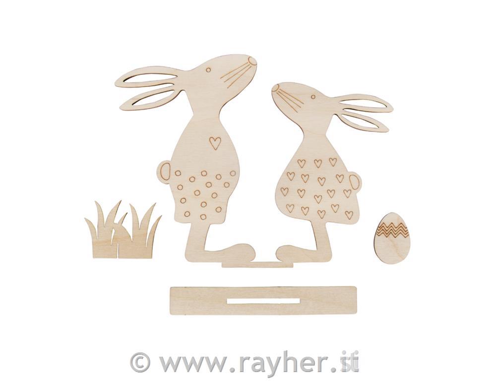 Motivi in ??legno Pasqua, naturale