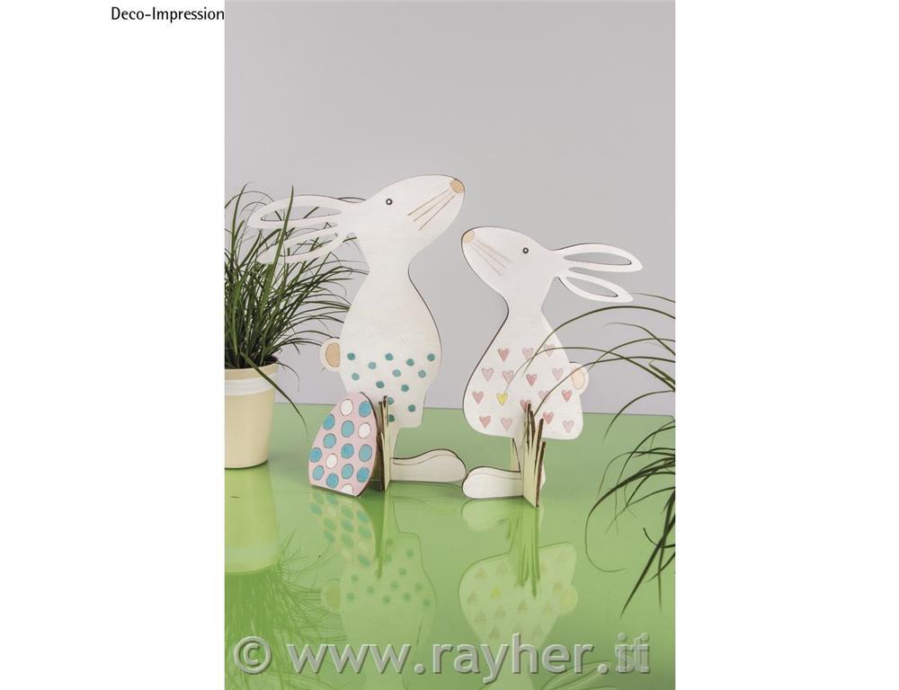 Motivi in ??legno Pasqua e uova, natural