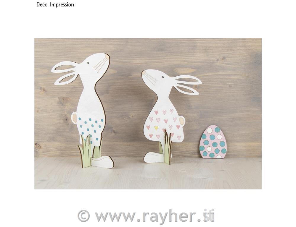 Motivi in ??legno Pasqua e uova, natural