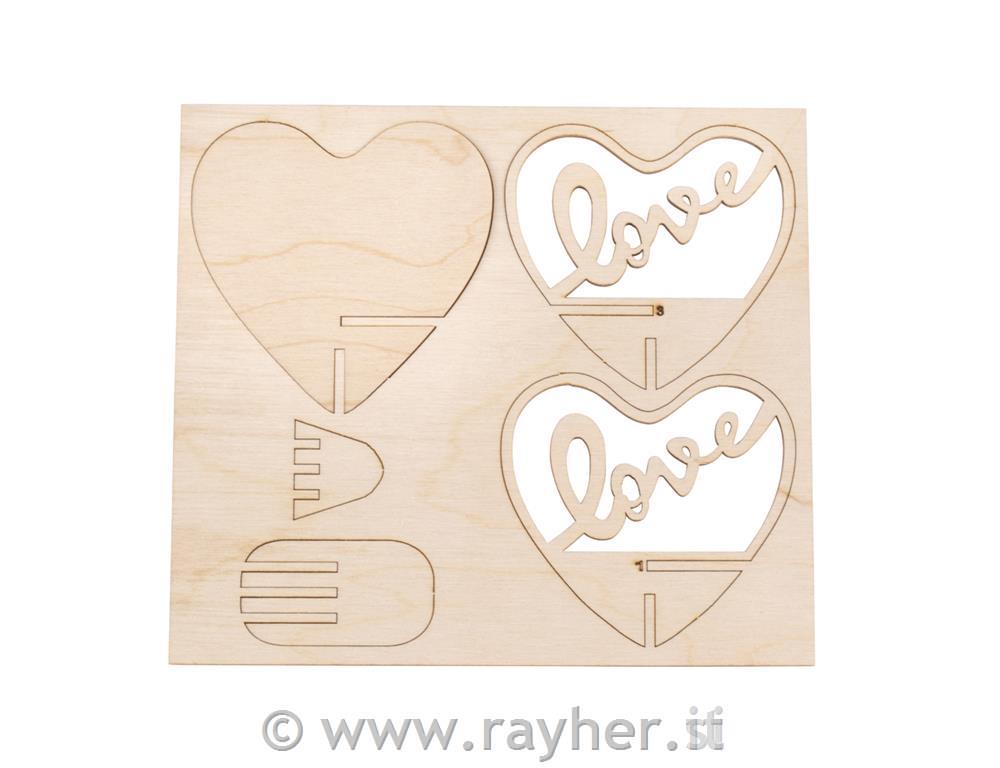 Lesen 3D izrez za 10cm jajce "Love" ,5-delni