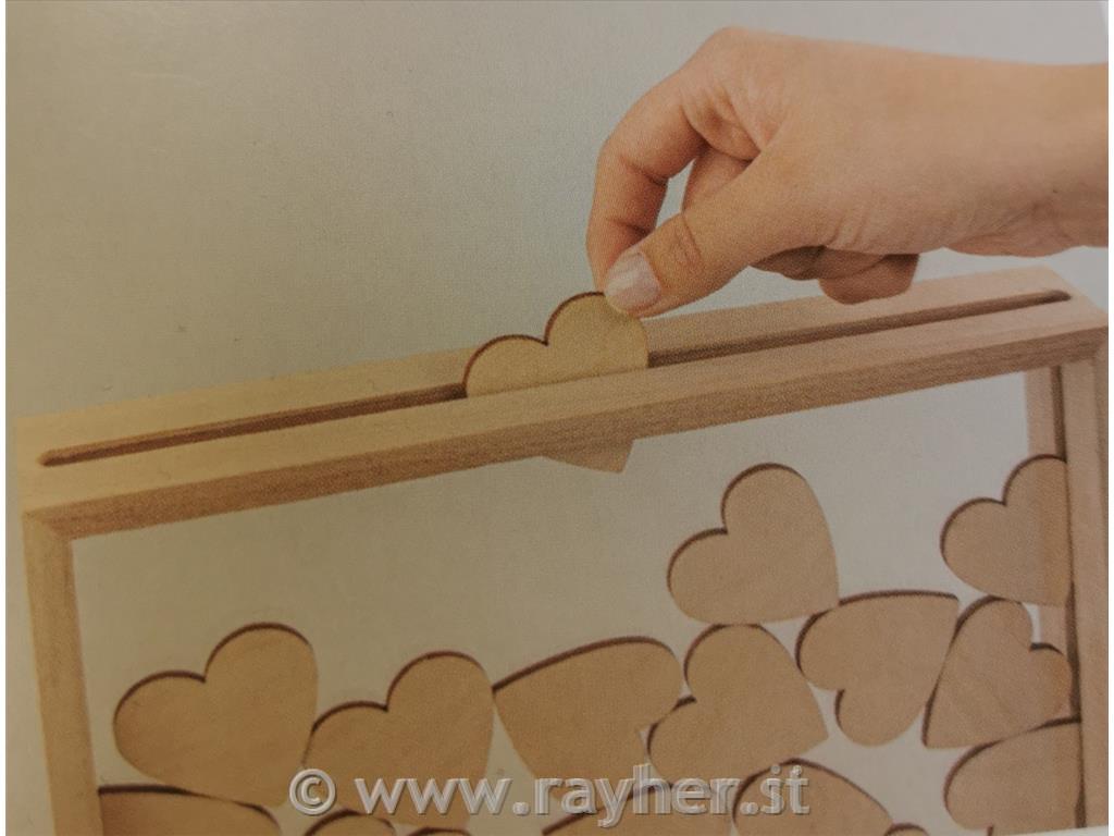 Cornice in legno con cuoricini,matrimonio35x26x4cm