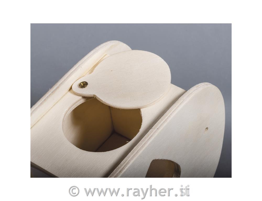 Salvadanaio in legno, Balena 13,5x5,5x8cm