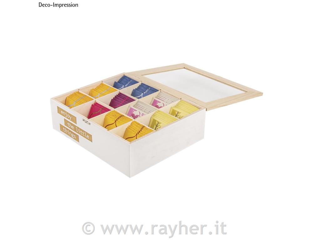 Scatola the legno, FSC 100 %, naturale,28,5x23,5x9cm