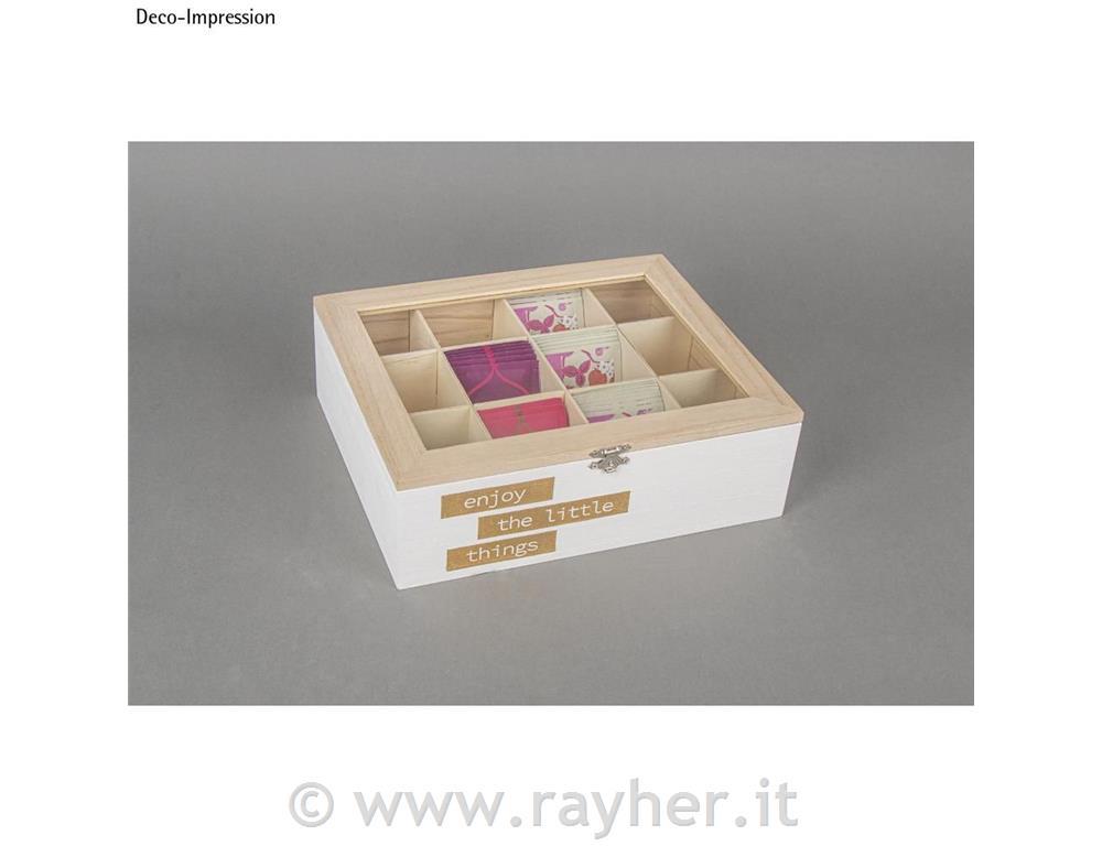 Scatola the legno, FSC 100 %, naturale,28,5x23,5x9cm