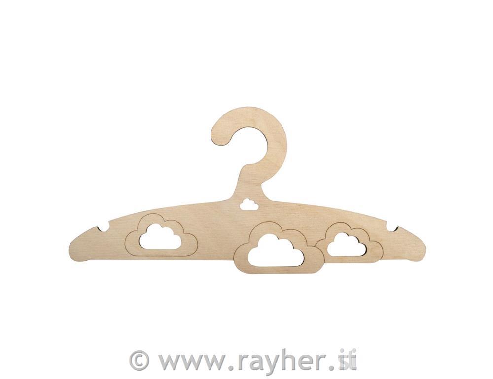 Leseni obešalnik, Oblak, 19.8x14cm