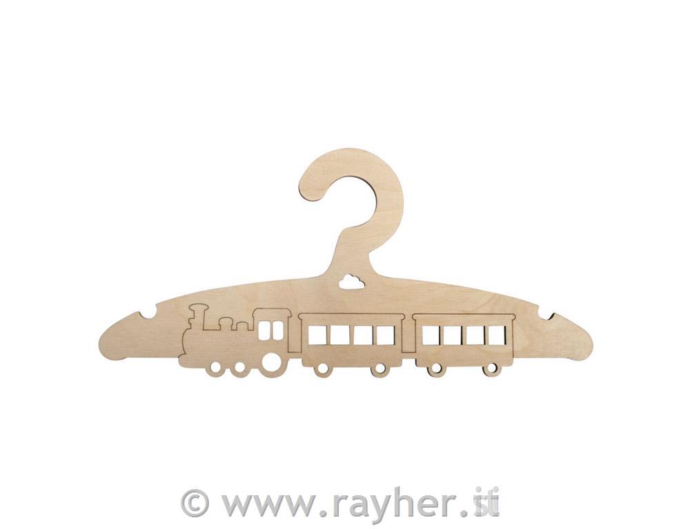 Gruccia legno trenino,FSCMixCredit, naturale, 19,8x14cm