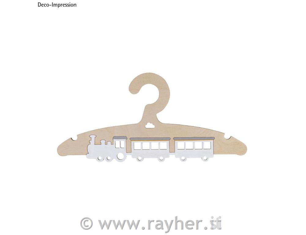 Gruccia legno trenino,FSCMixCredit, naturale, 19,8x14cm