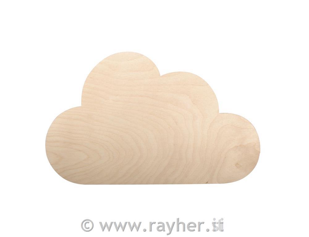 Nočna lučka Oblak, natur, lesena, 31x18.5x7.5cm, 6-delni set