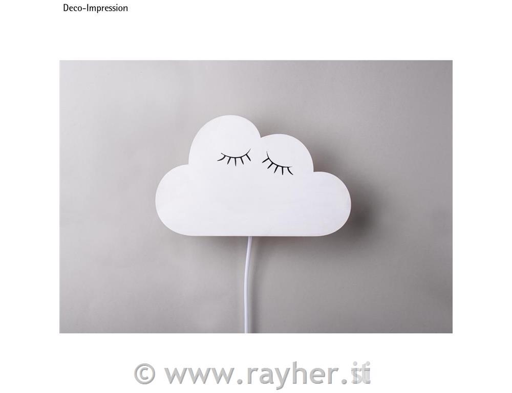 Nočna lučka Oblak, natur, lesena, 31x18.5x7.5cm, 6-delni set