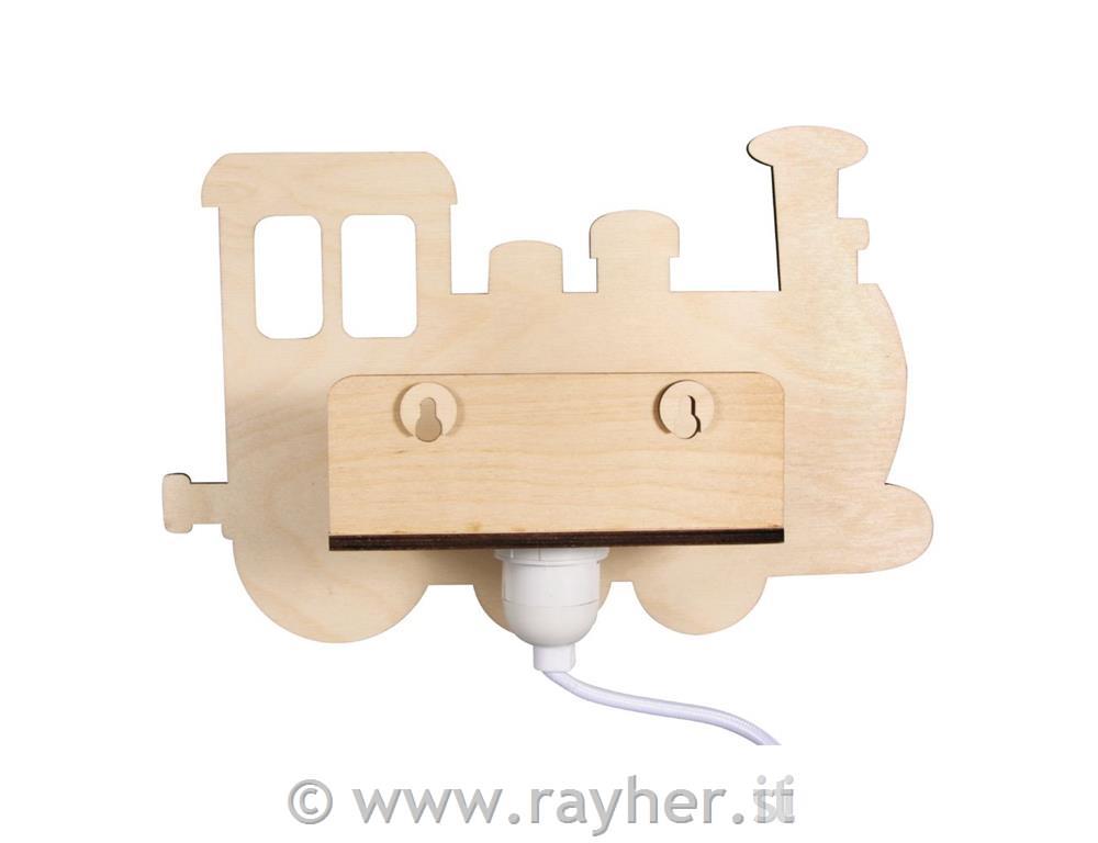 Kit legno lampada trenino,FSCMixCredit,naturale, 29x18,3x7,5cm, 6 pz, box 1set