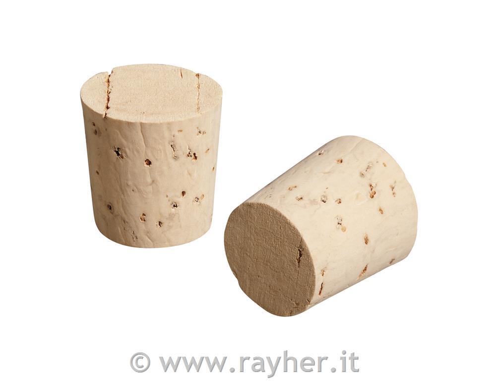 Pointed cork 27x26/22 mm, tab-bag 4pc