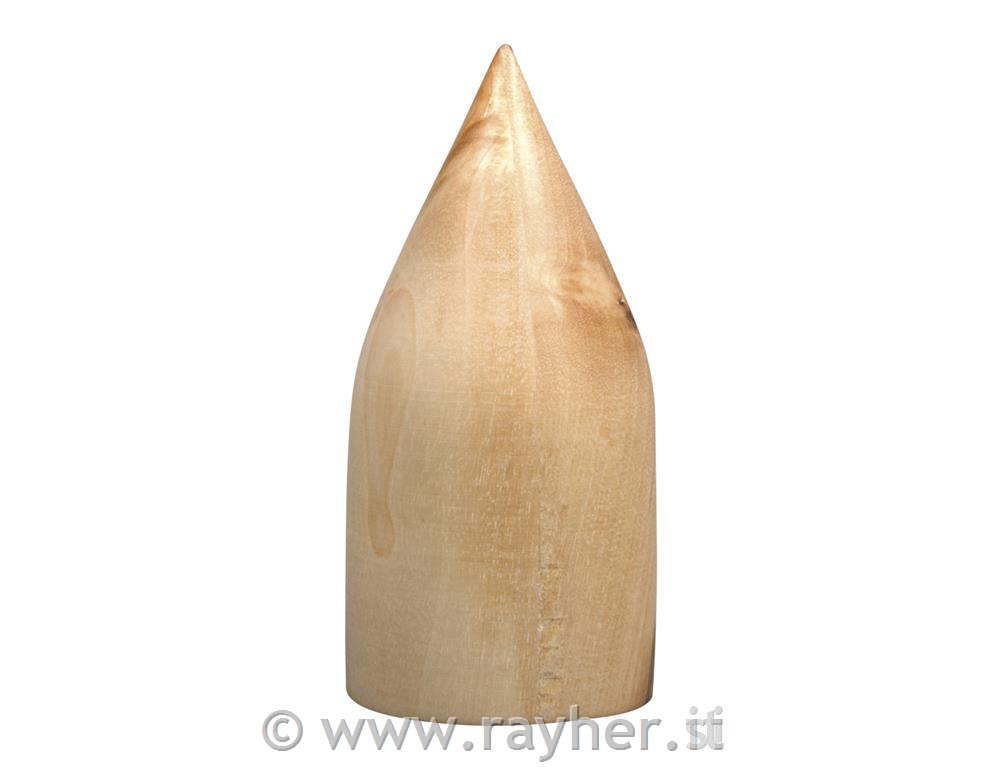 Wooden shape Pointed top97x44mm, PVC box 1pcnatural