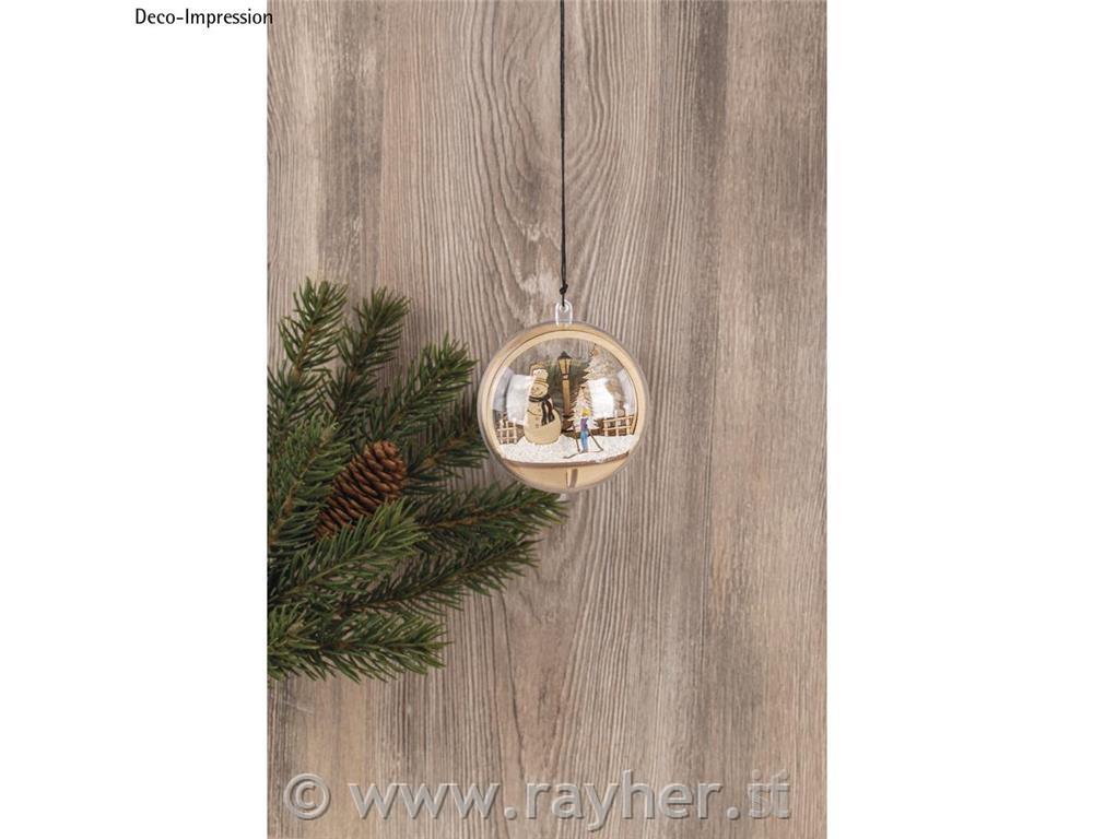 Laserski izrez 3D za v kroglo, 7.5cm, Sneženi mož