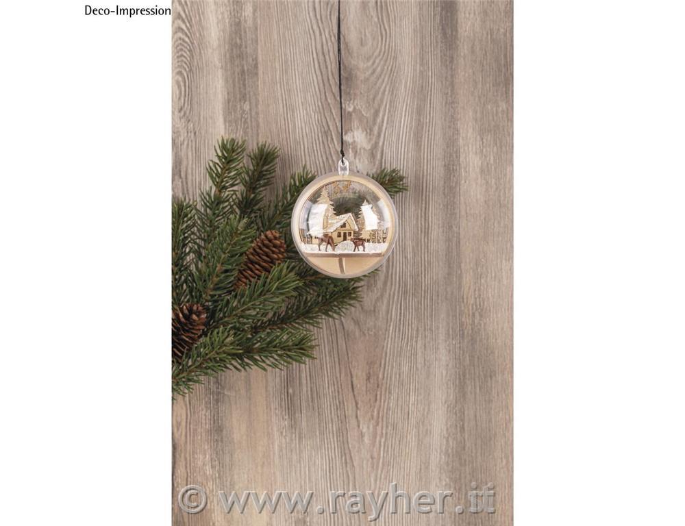 Laserski izrez 3D za v kroglo, 7.5cm, Zimska pokrajina