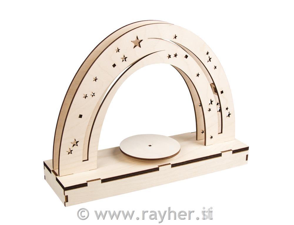 Lesena sestavljanka 3D, »Zvezdnato nebo«, vrtljivo,30x9x23cm