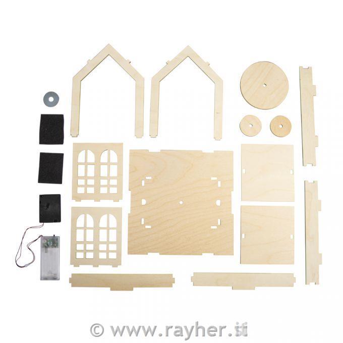 Kit legno "casa" FSCMixCred, naturale, 1