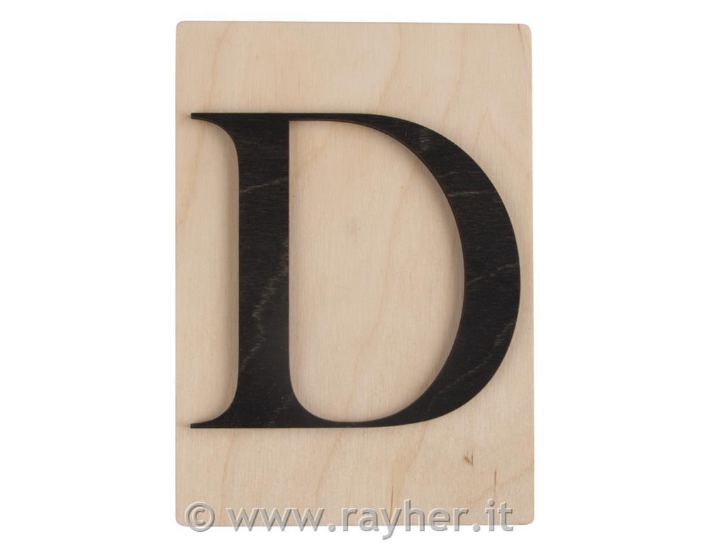 Lesena črka D; 10,5x14,8cm