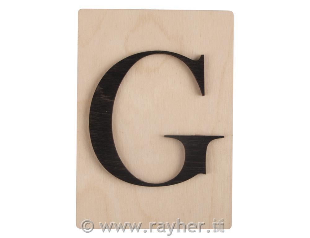 Wooden letter G, 10.5x14.8cm