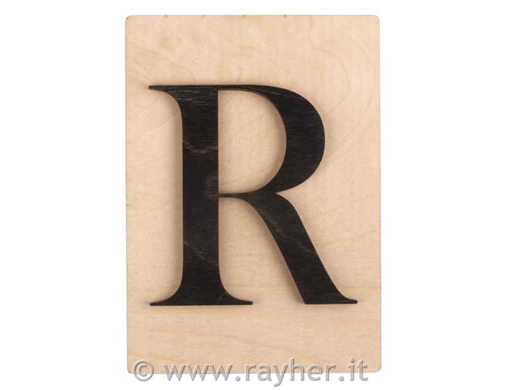 Lesena črka R; 10,5x14,8cm