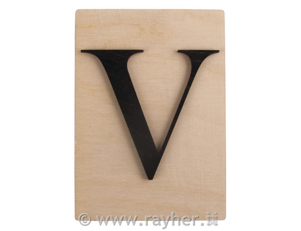 Lesena črka V; 10,5x14,8cm