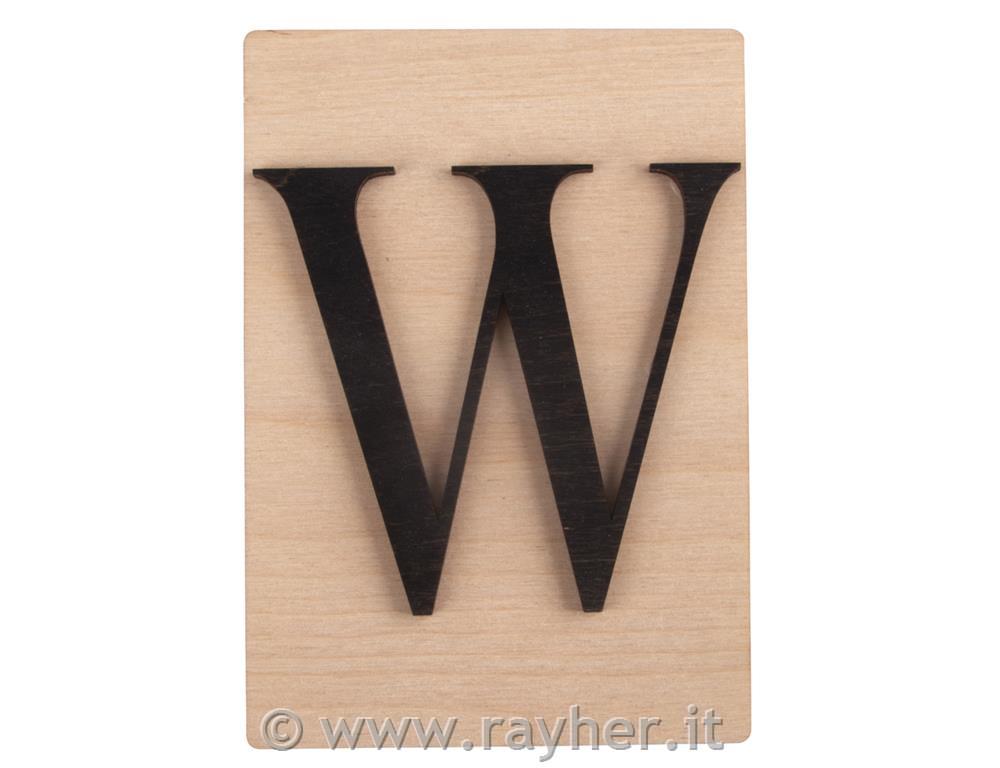 Lesena črka W; 10,5x14,8cm