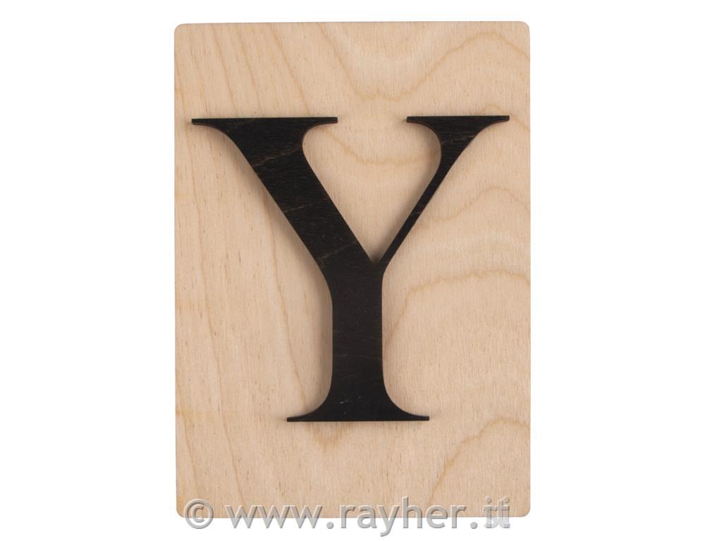Lesena črka Y; 10,5x14,8cm