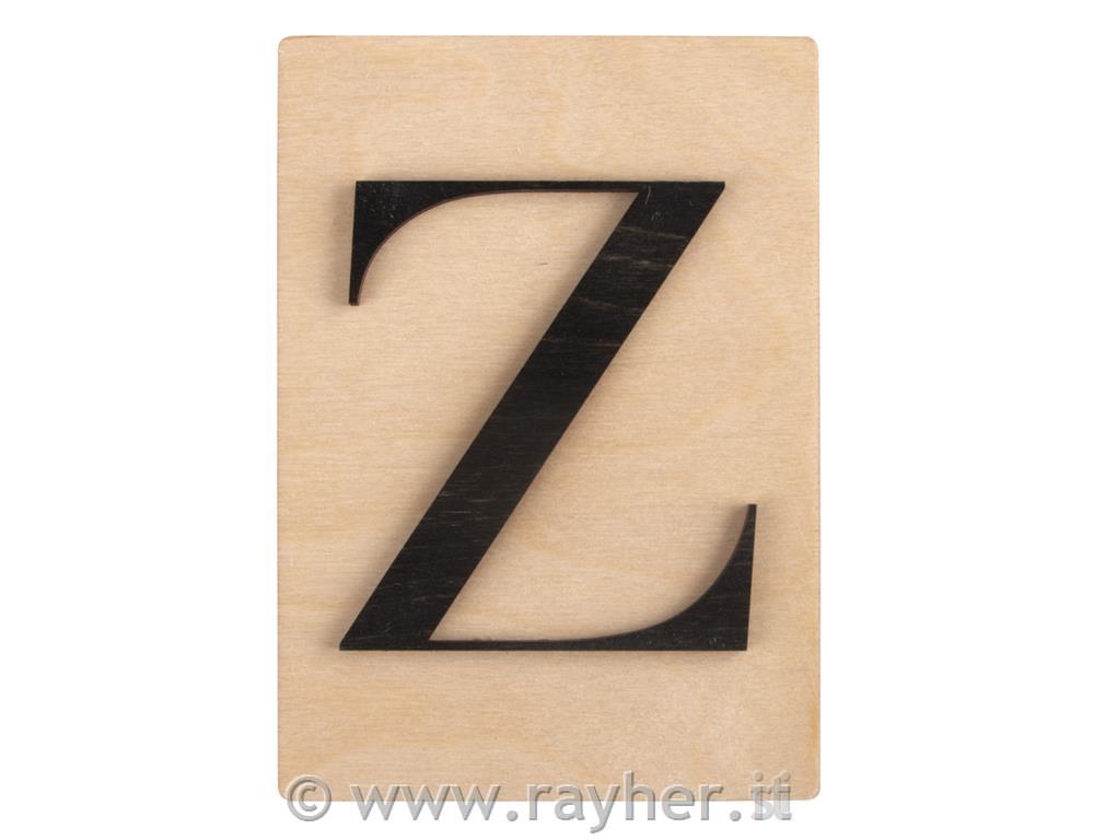 Wooden letter Z, 10.5x14.8cm