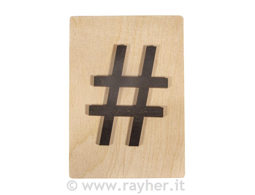 Lesen simbol #; 10,5x14,8cm