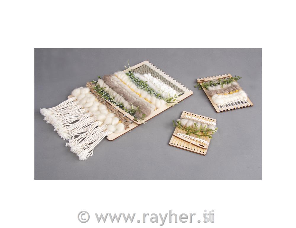 Wood weaving frame set, FSC Mixed Credit9-21cm, 11-part, tab-bag 3pcnatural