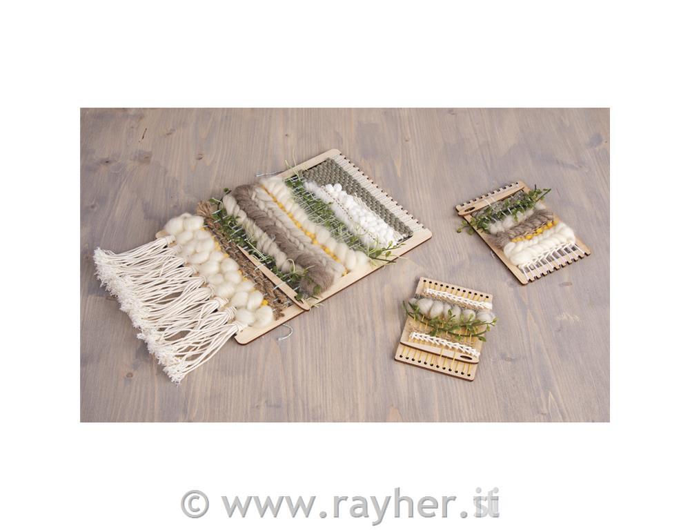 Wood weaving frame set, FSC Mixed Credit9-21cm, 11-part, tab-bag 3pcnatural