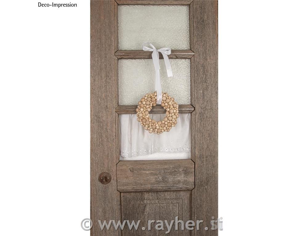 Kit: Corona sfere legno, 20cm o, 290 sfere+1 anello polistirolo 17cm, 1pz